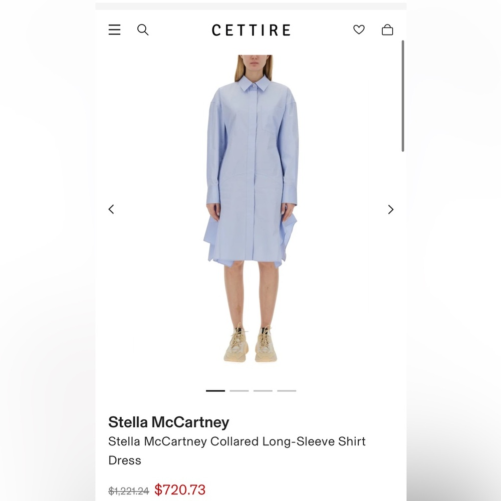 Stella McCartney Light Blue Collared Long-Sleeve Shirt
